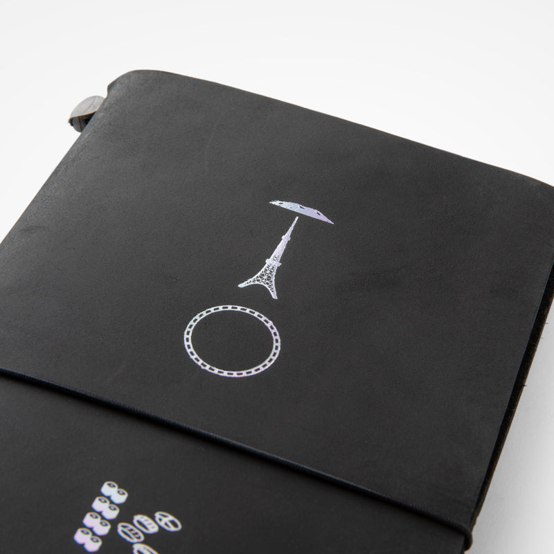TOKYO  Leather Notebook Cover - Black