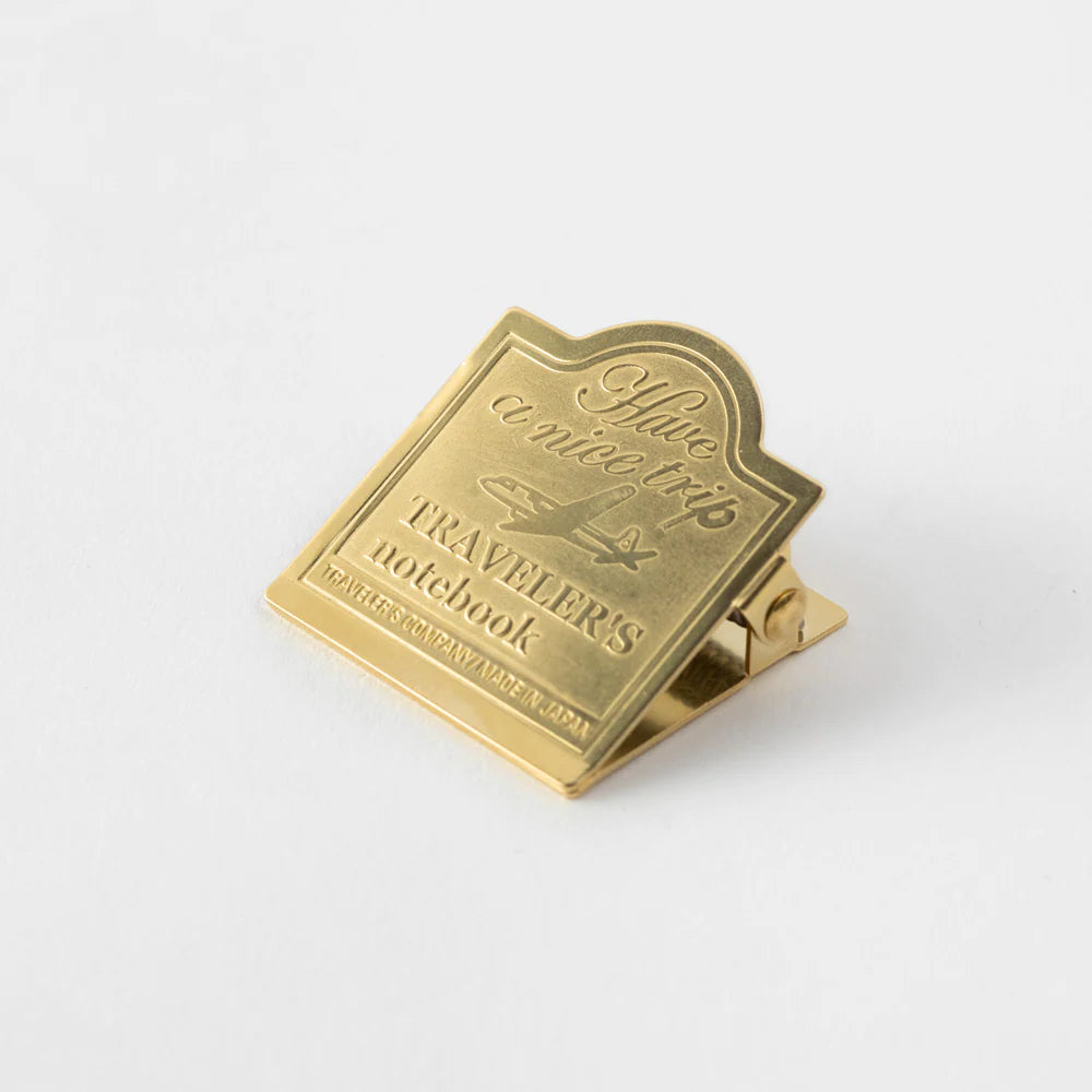 TRAVELER'S Notebook Brass Clip - Airplane