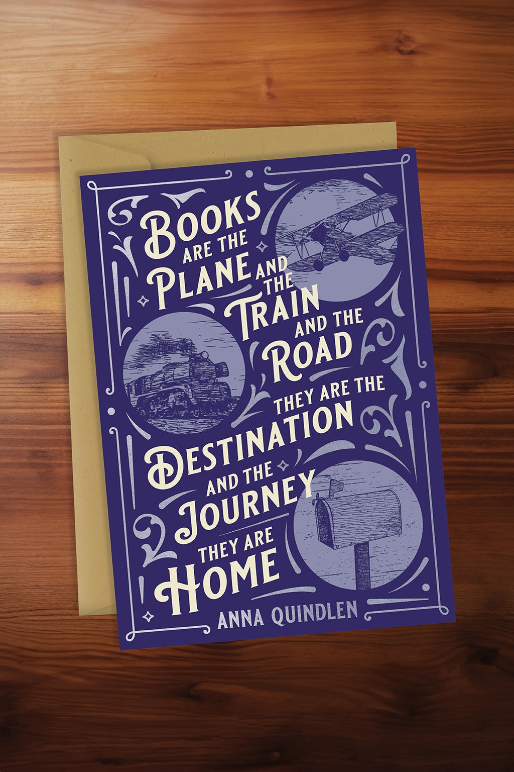 Plane Train Destination Card