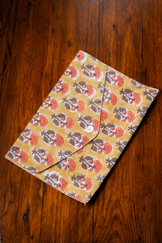 Book Envelope - Vintage Saffron