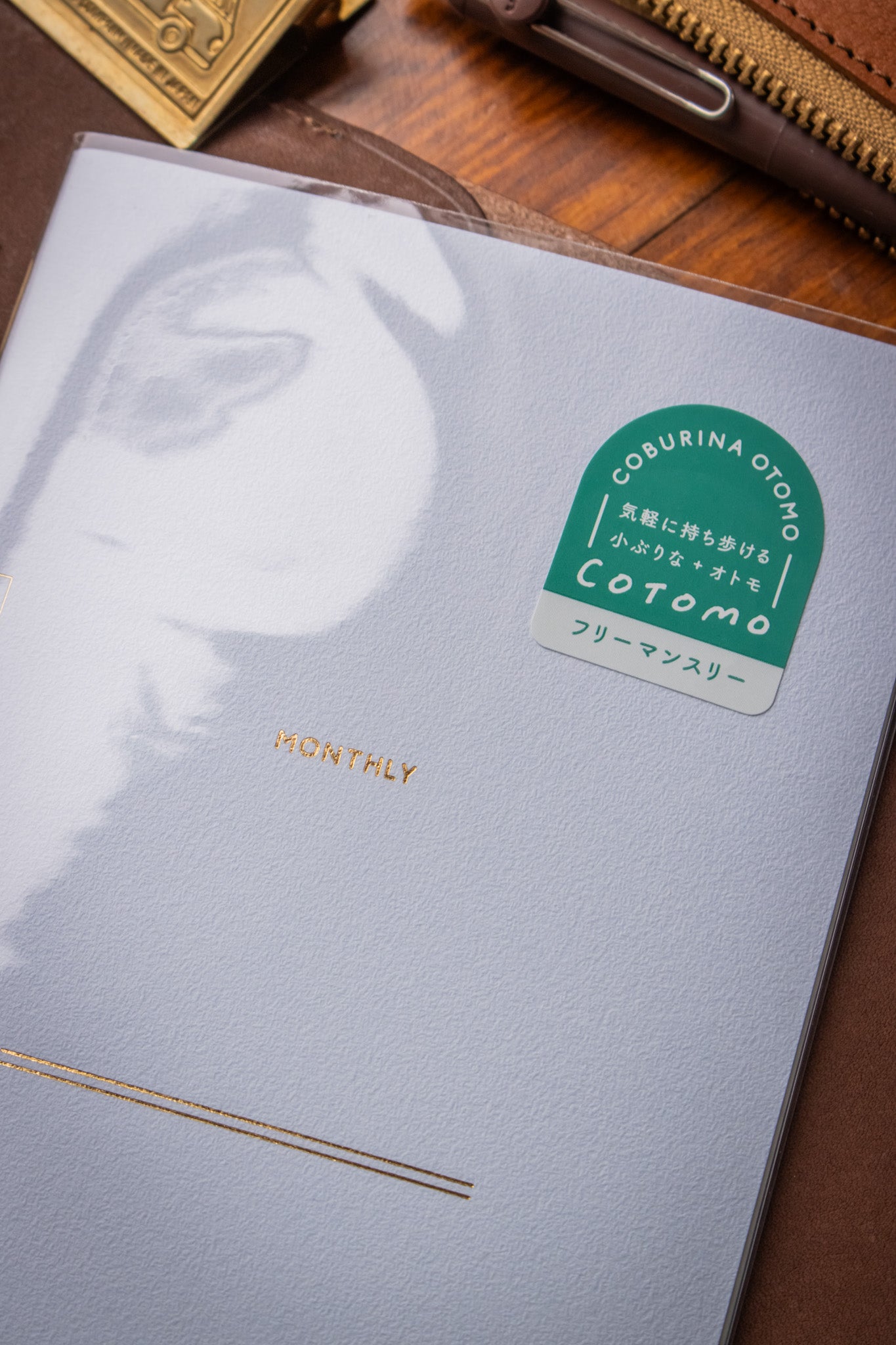 B6 Notebook - Mist Blue Monthly
