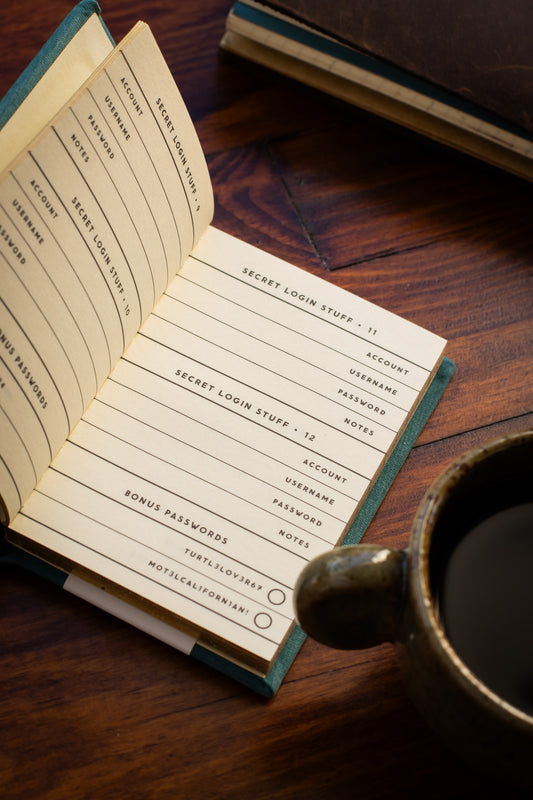 Definitely Not My Passwords Tiny Diary