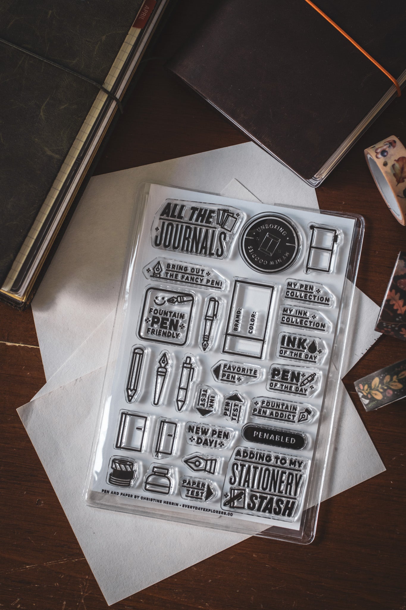 Pen & Paper - Clear Stamp Set