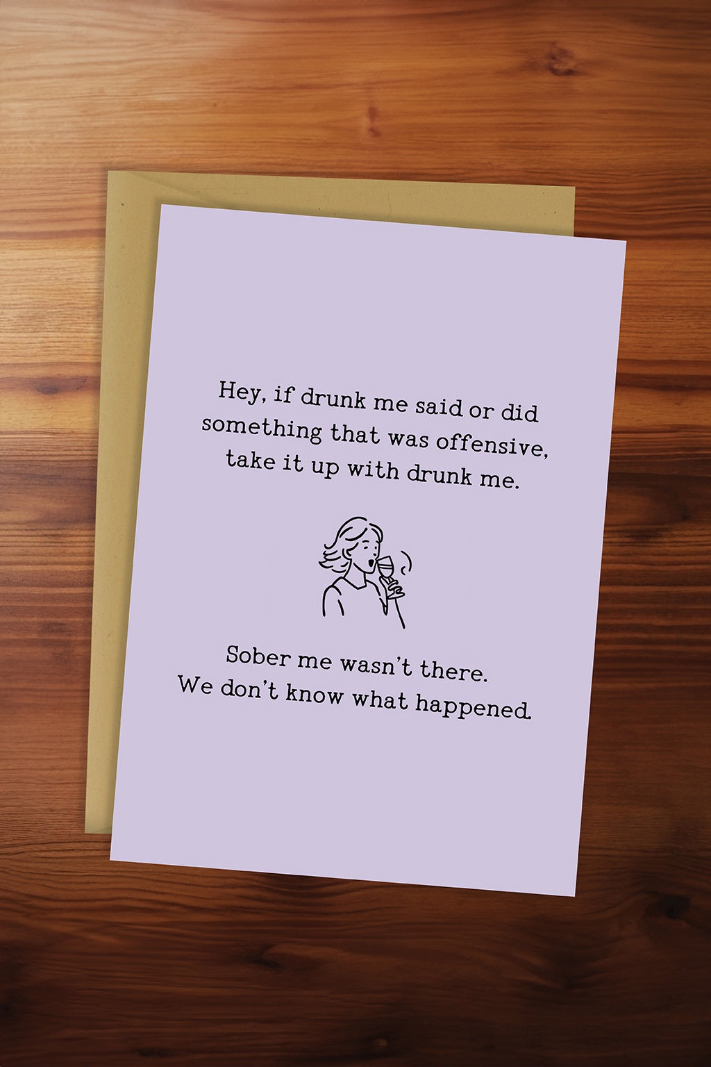 Drunk Me Card