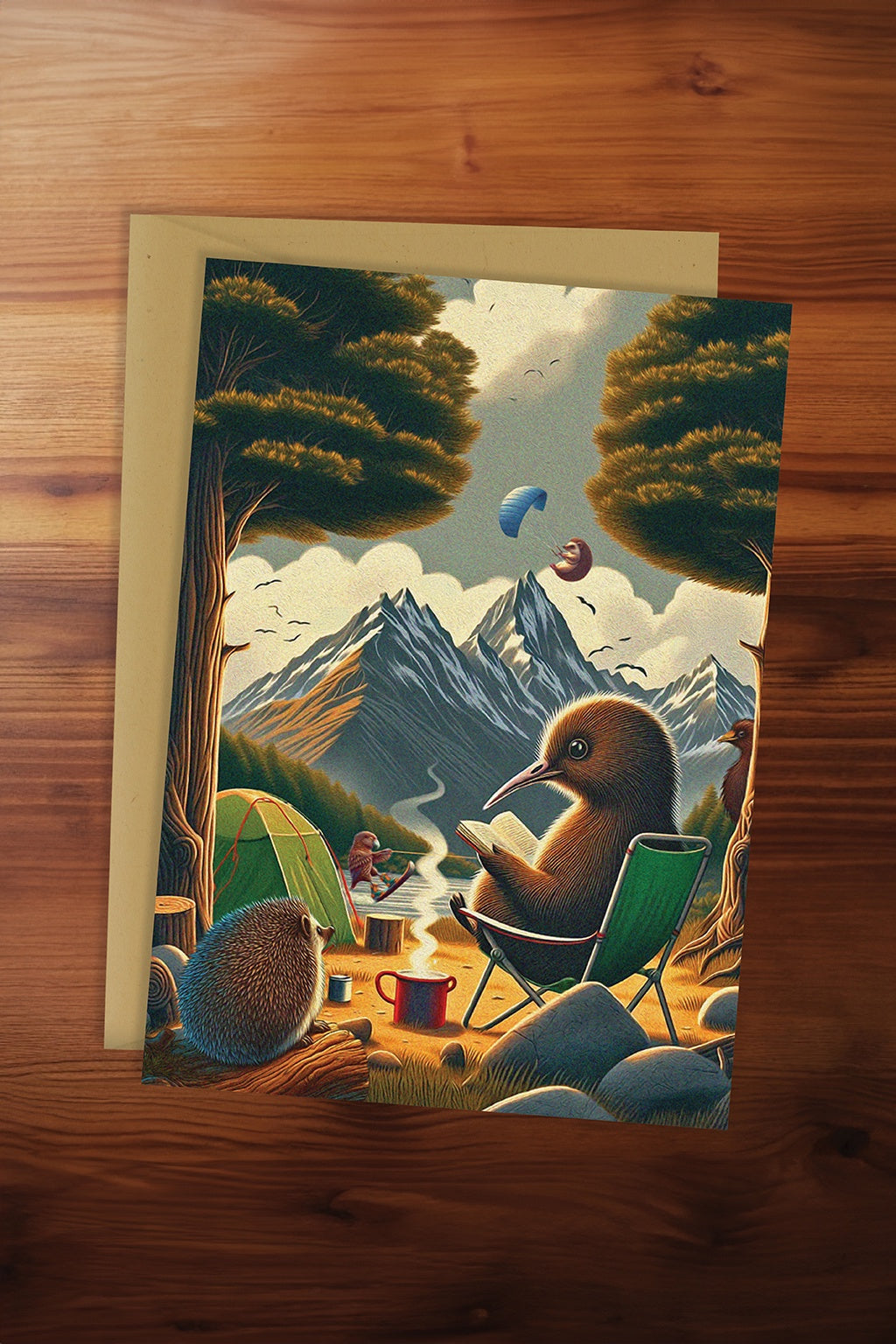 Kiwi Snowcapped Campers Card