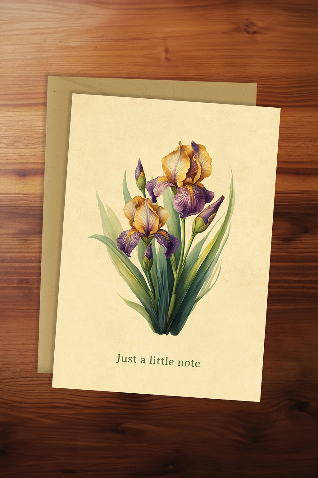 Just a Little Note Iris Card