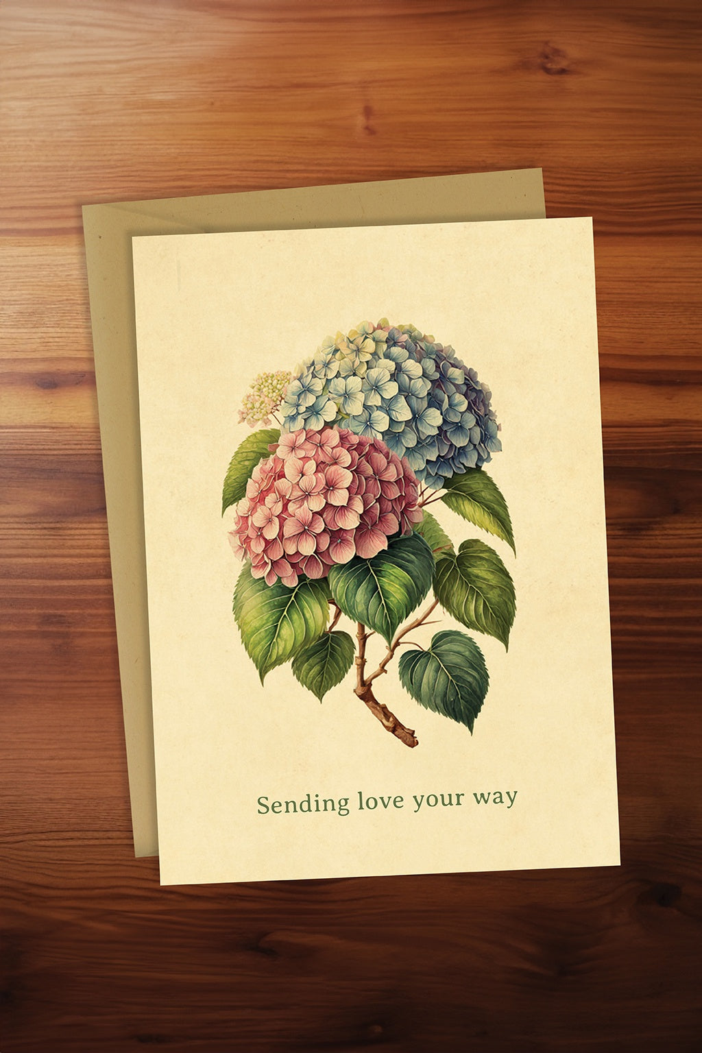 Sending Love Your Way Hydrangea Card