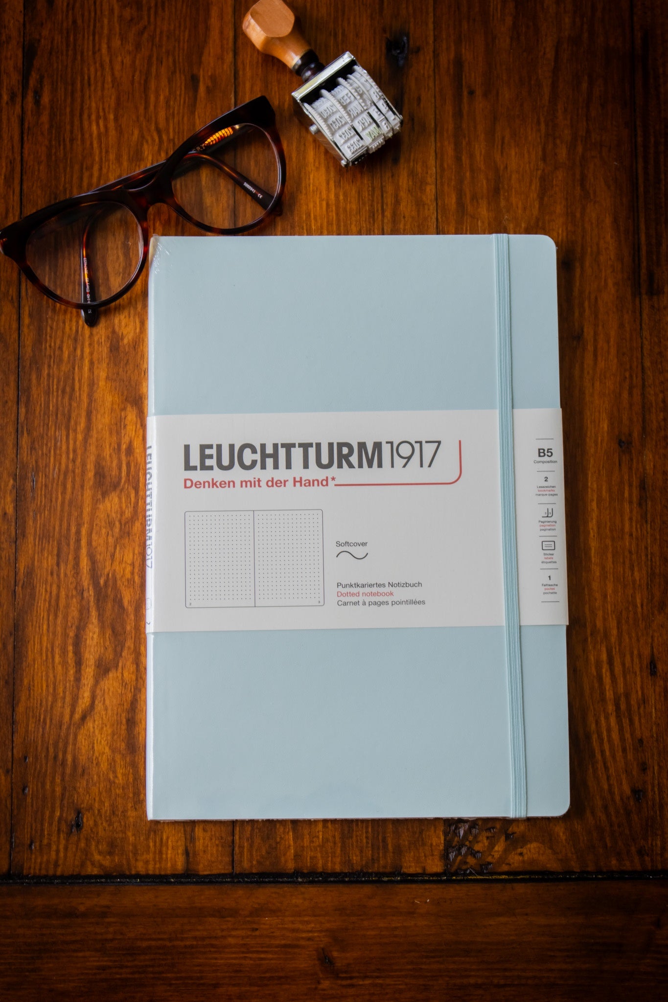 B5 Softcover - Mint Green Dotted