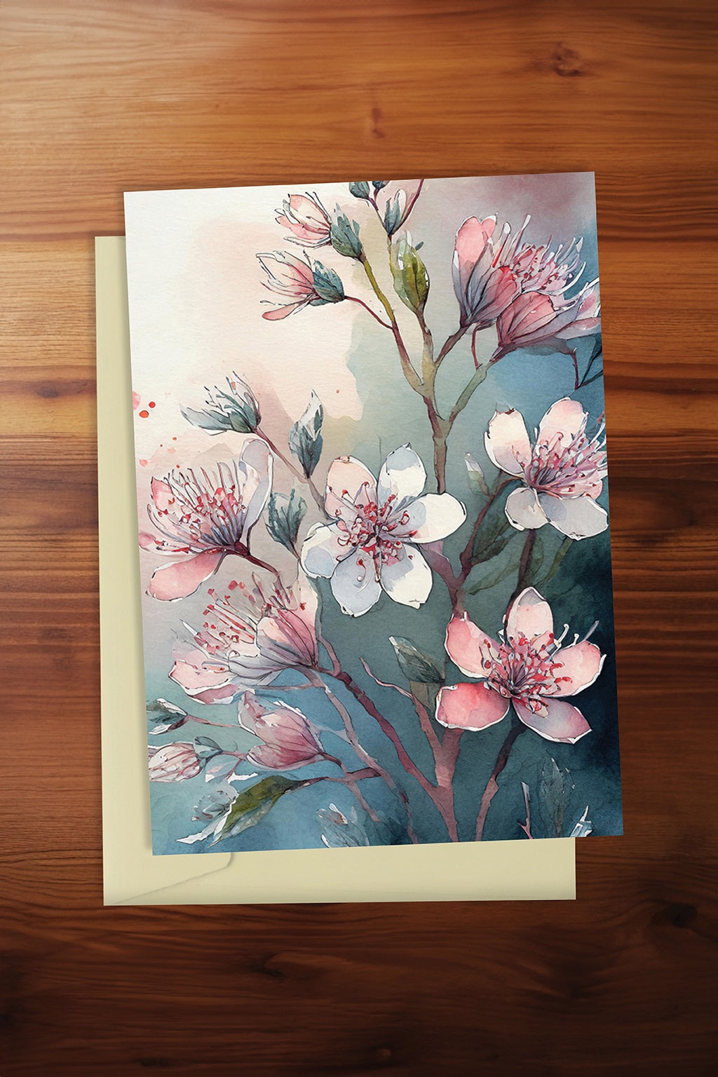 Watercolour Blossom Card