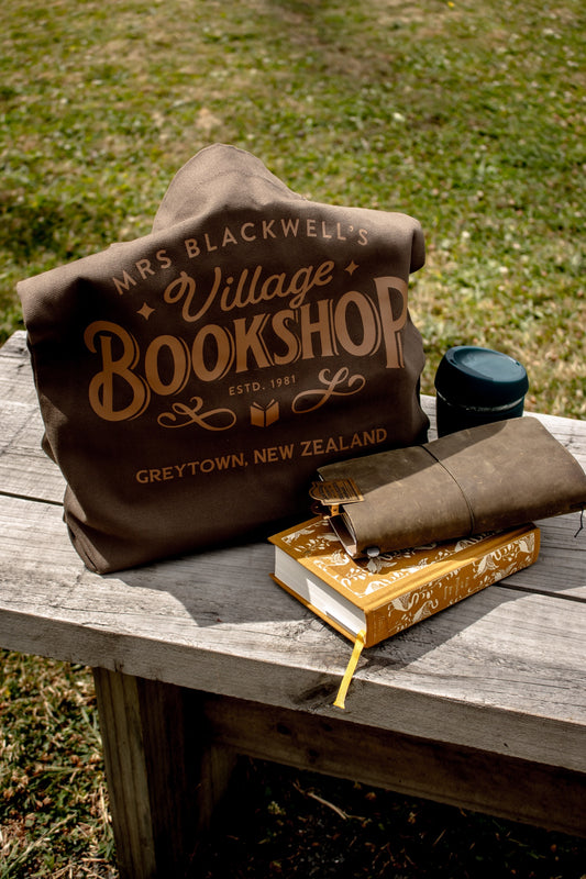 Village Bookshop Logo Tote - Walnut