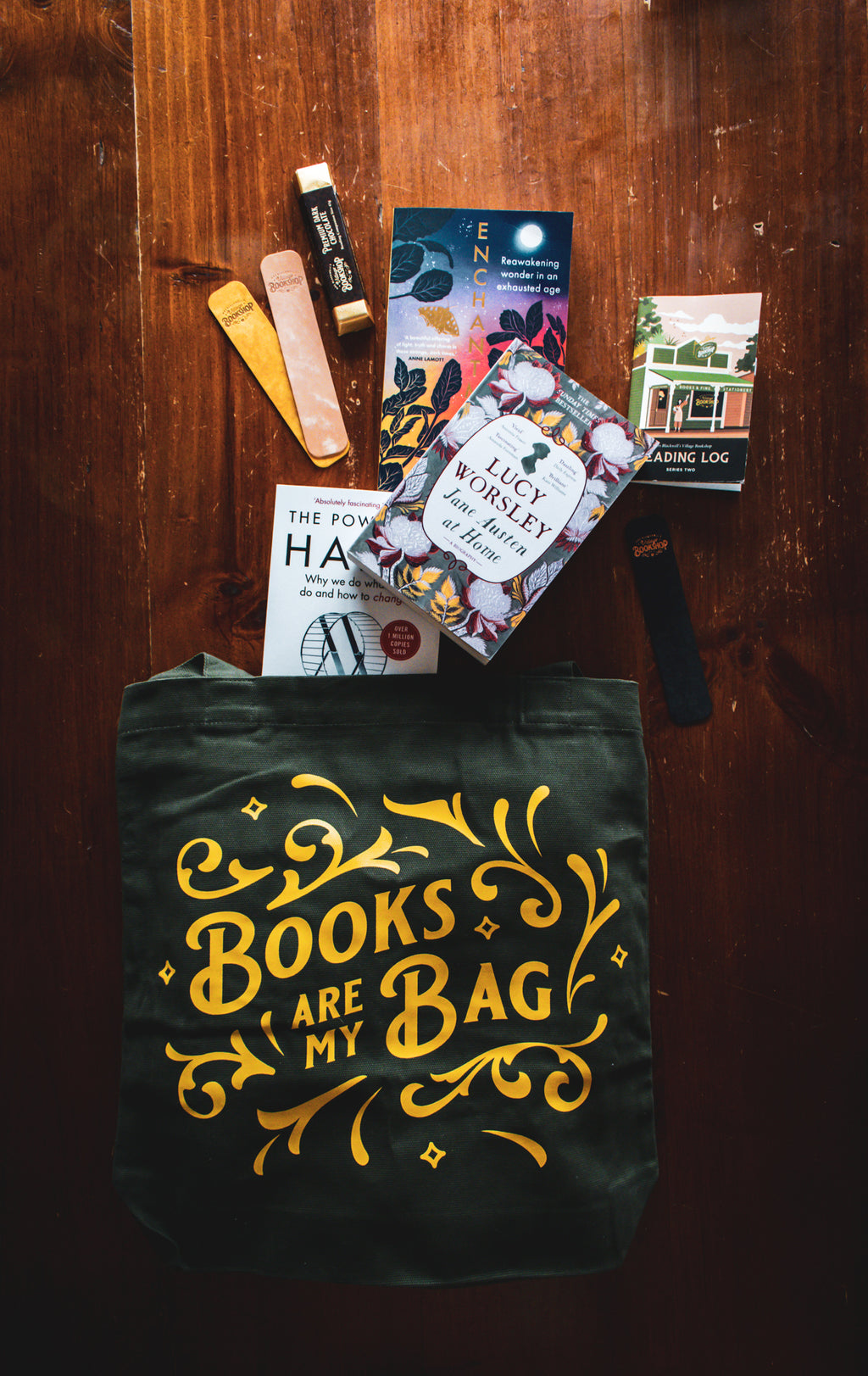 Books Are My Bag Tote (Army)