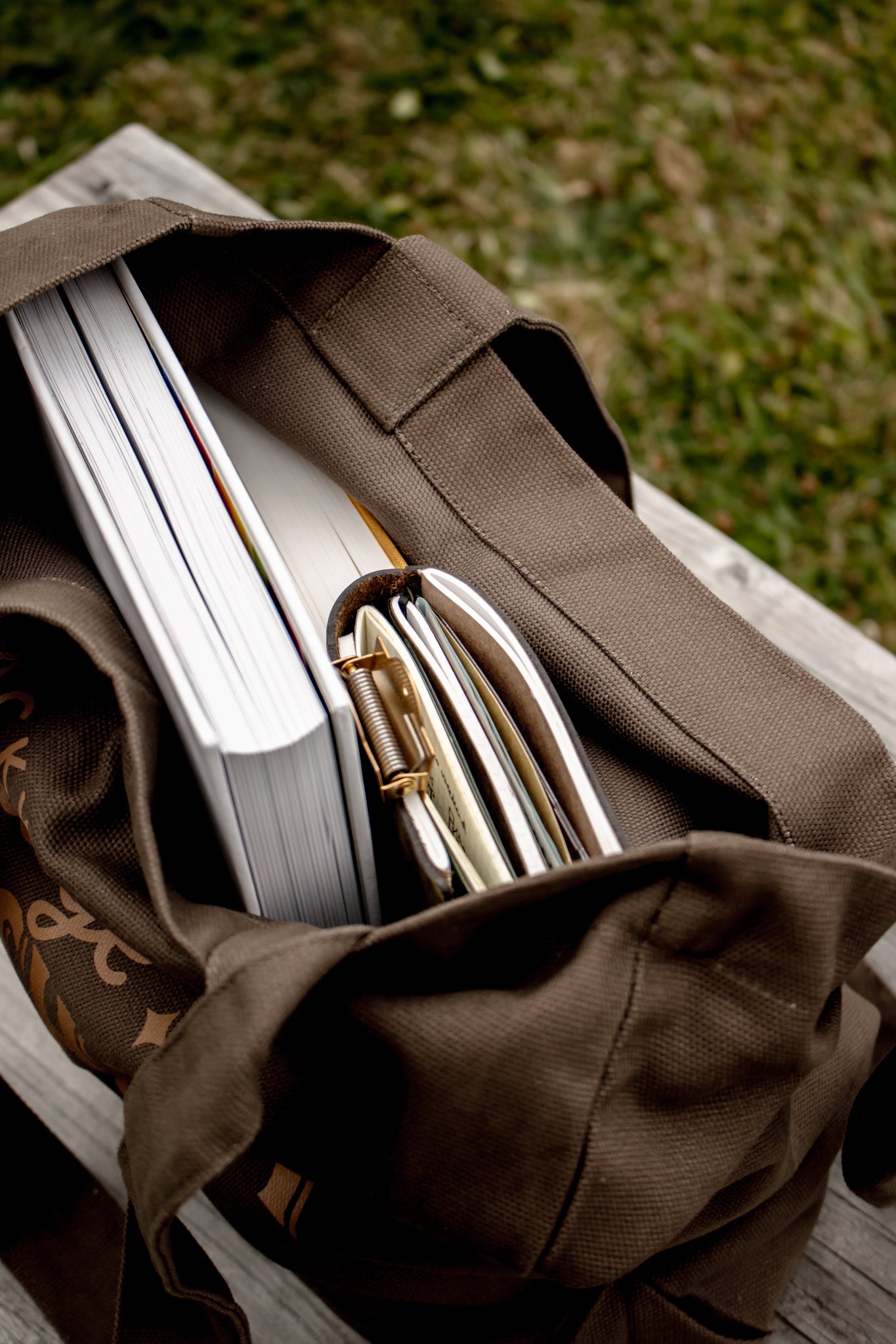 Village Bookshop Logo Tote - Walnut