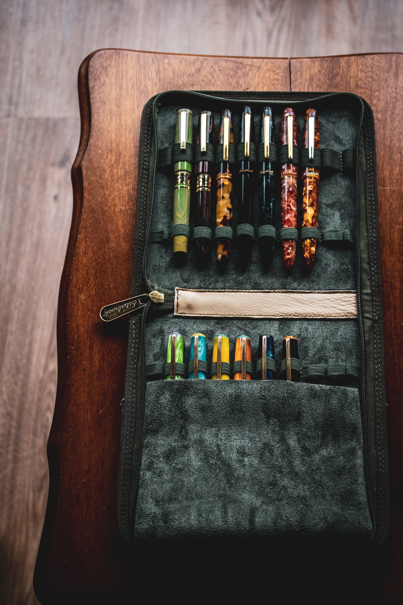 20 Pen Zipper Case - Army Green