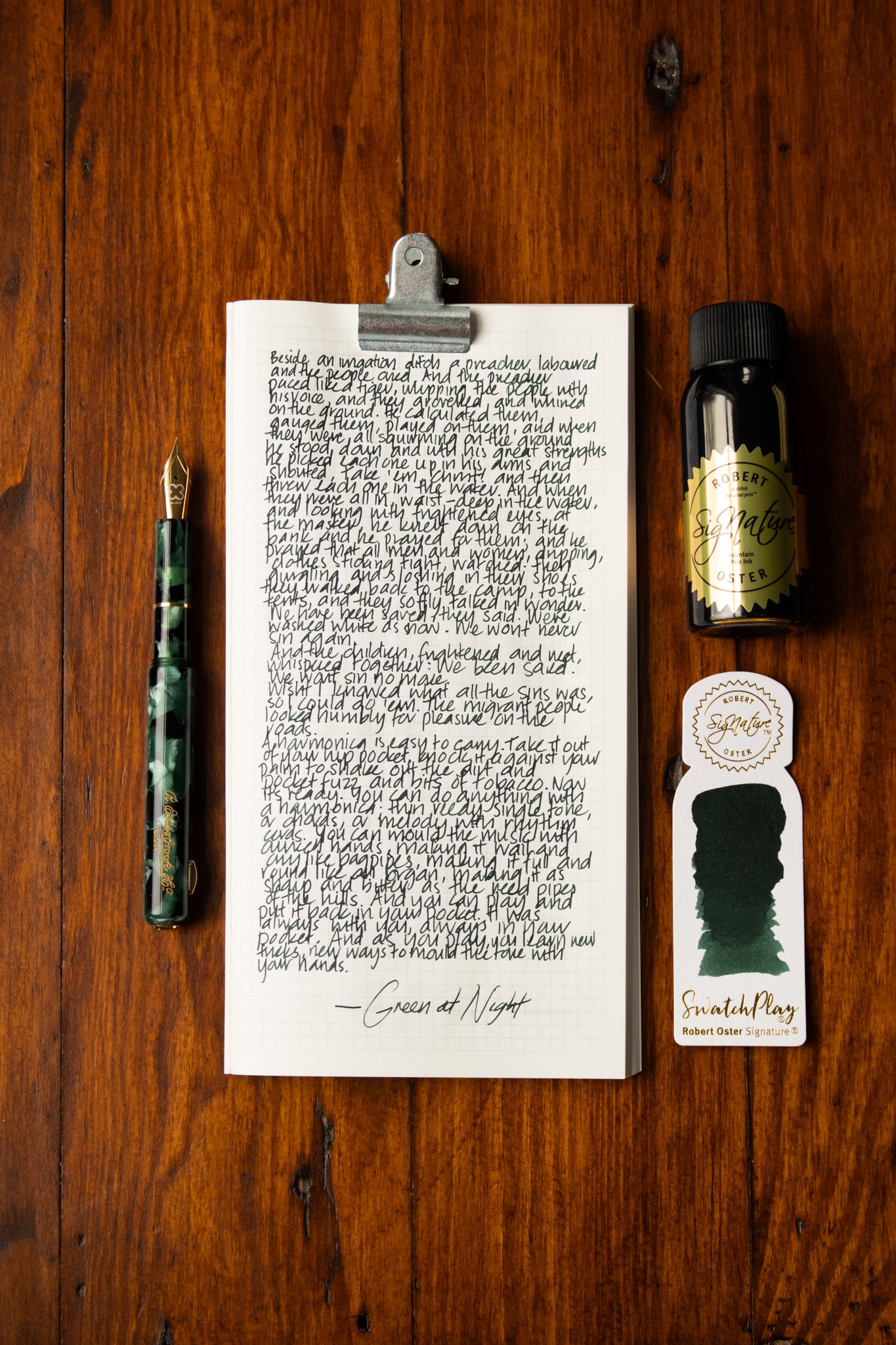 Fountain Pen Ink: Green At Night