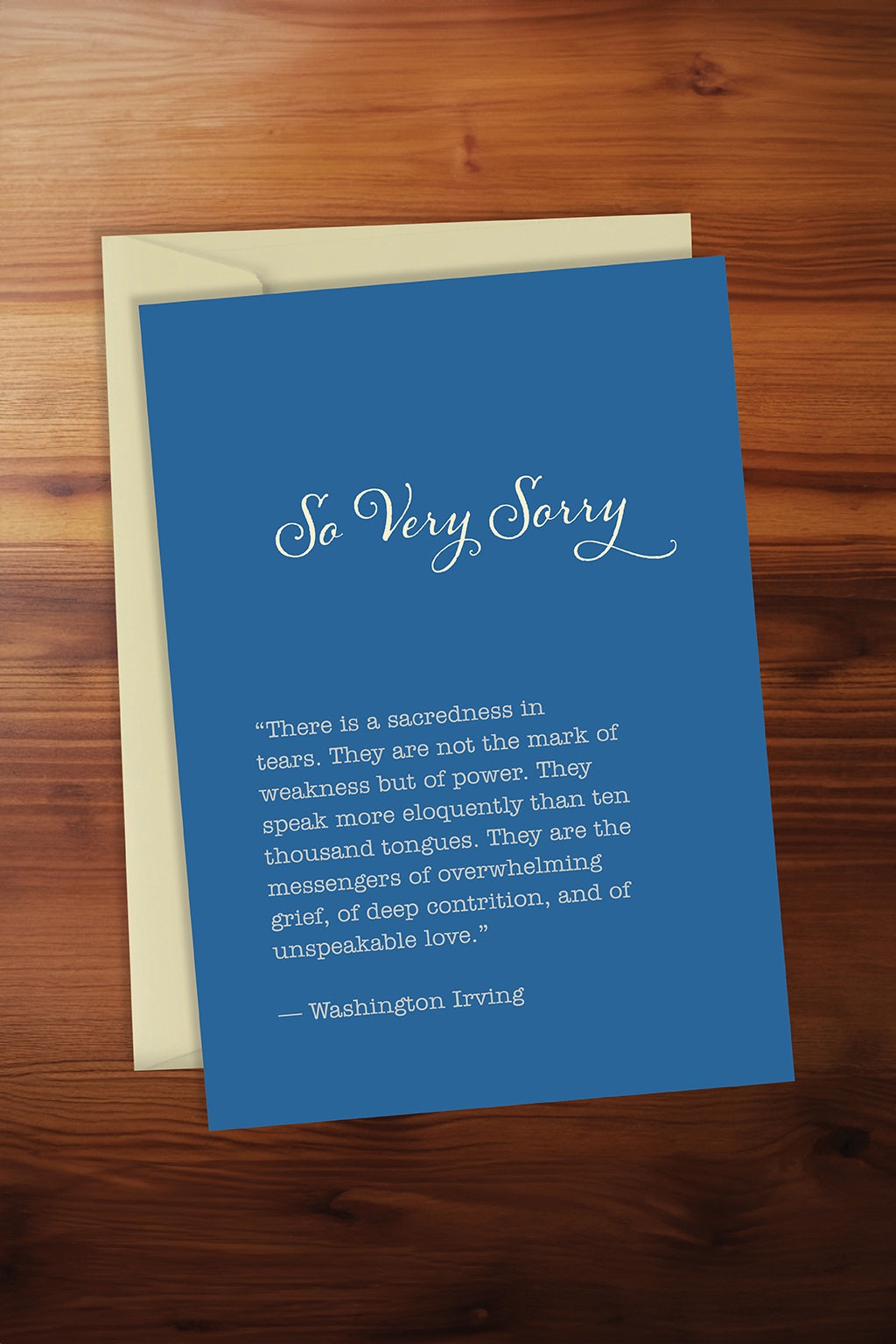 So Very Sorry Blue Card