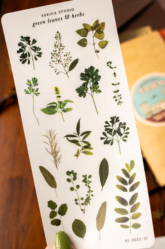 Green Leaves & Herbs Stickers