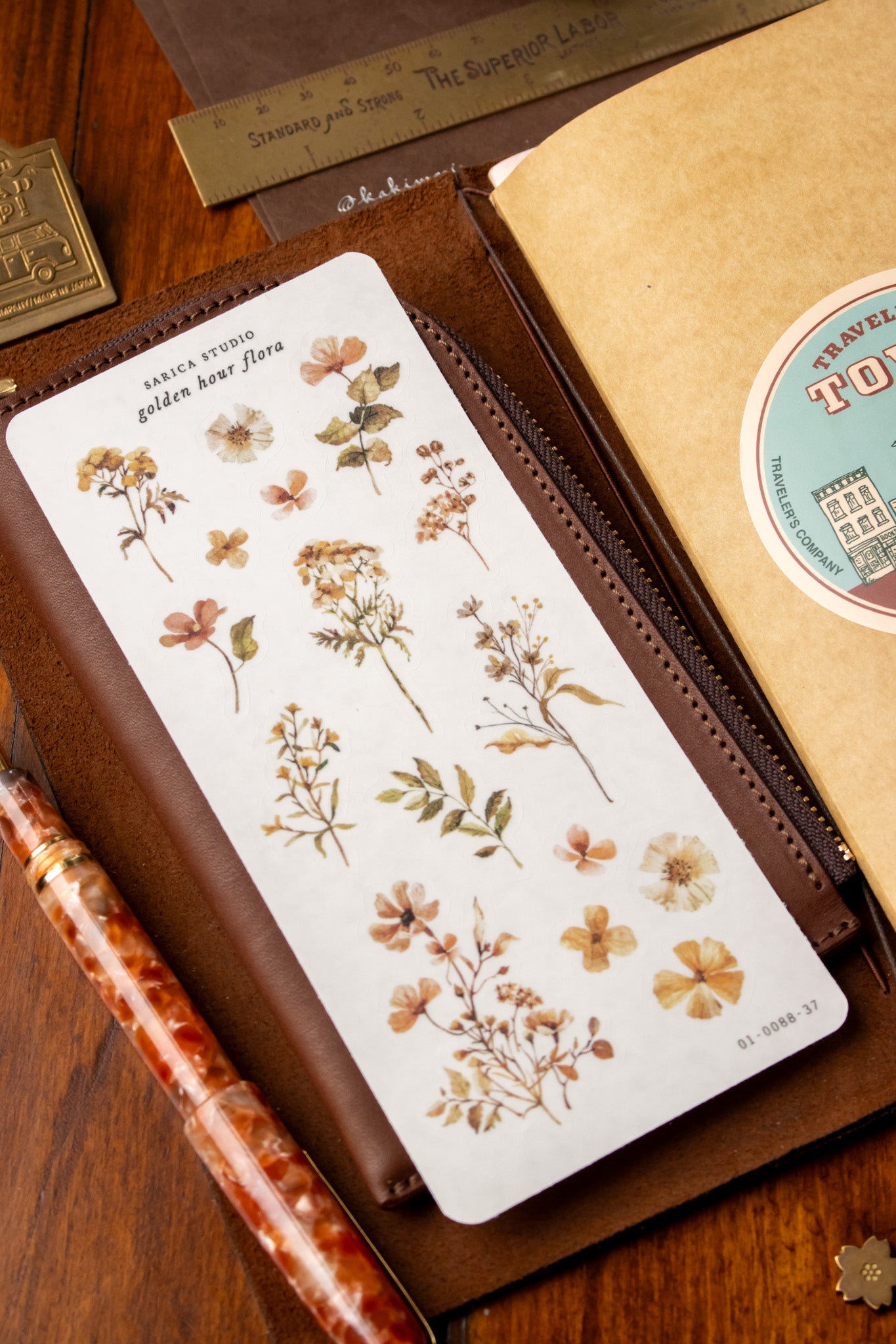 Golden Hour Flora Stickers