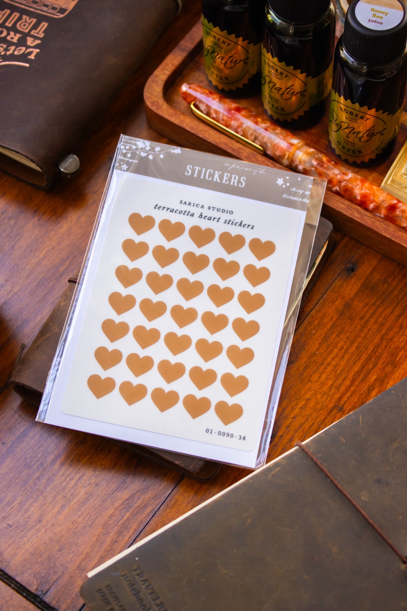 Terracotta Heart Stickers