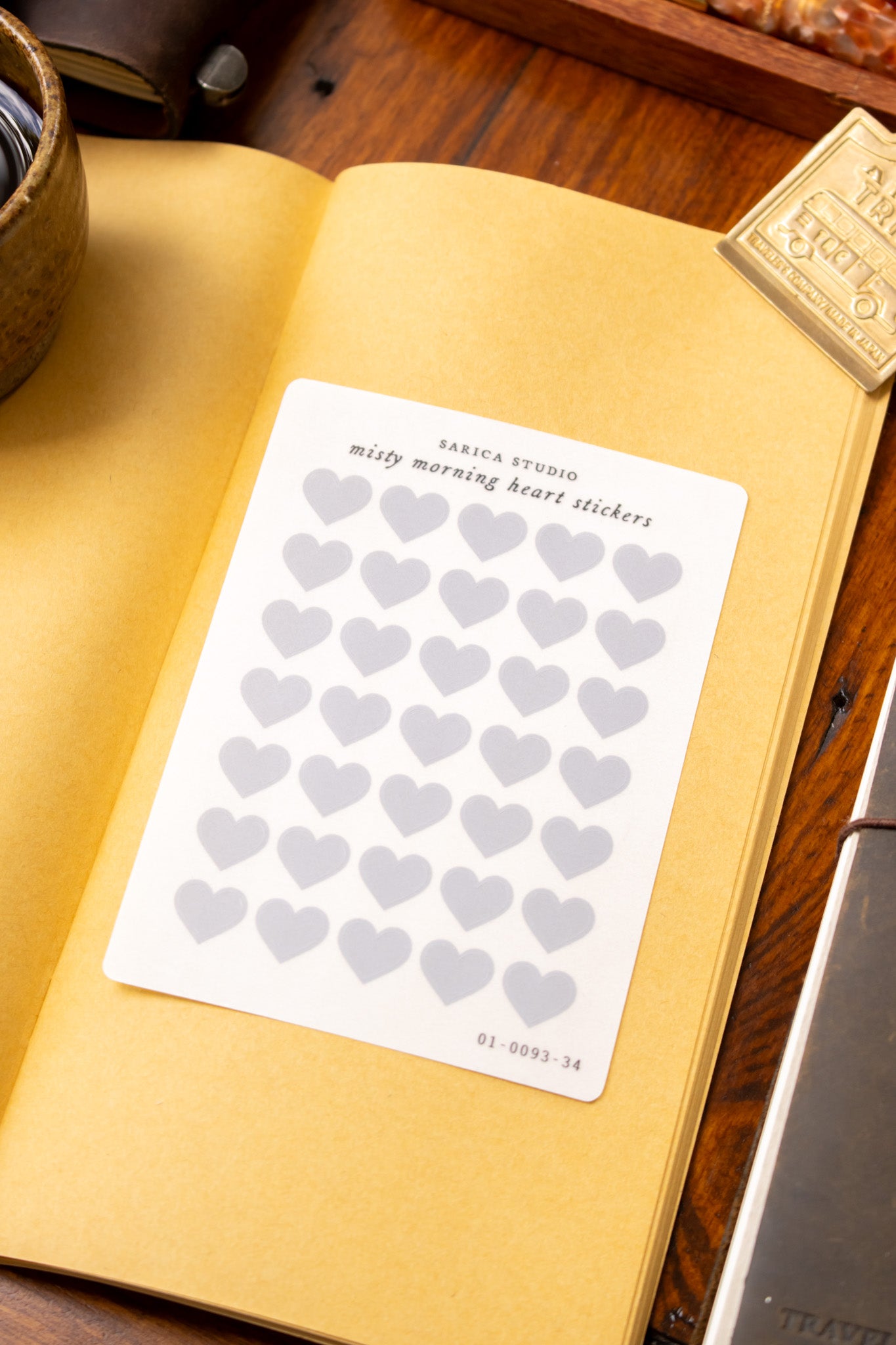 Misty Morning Heart Stickers