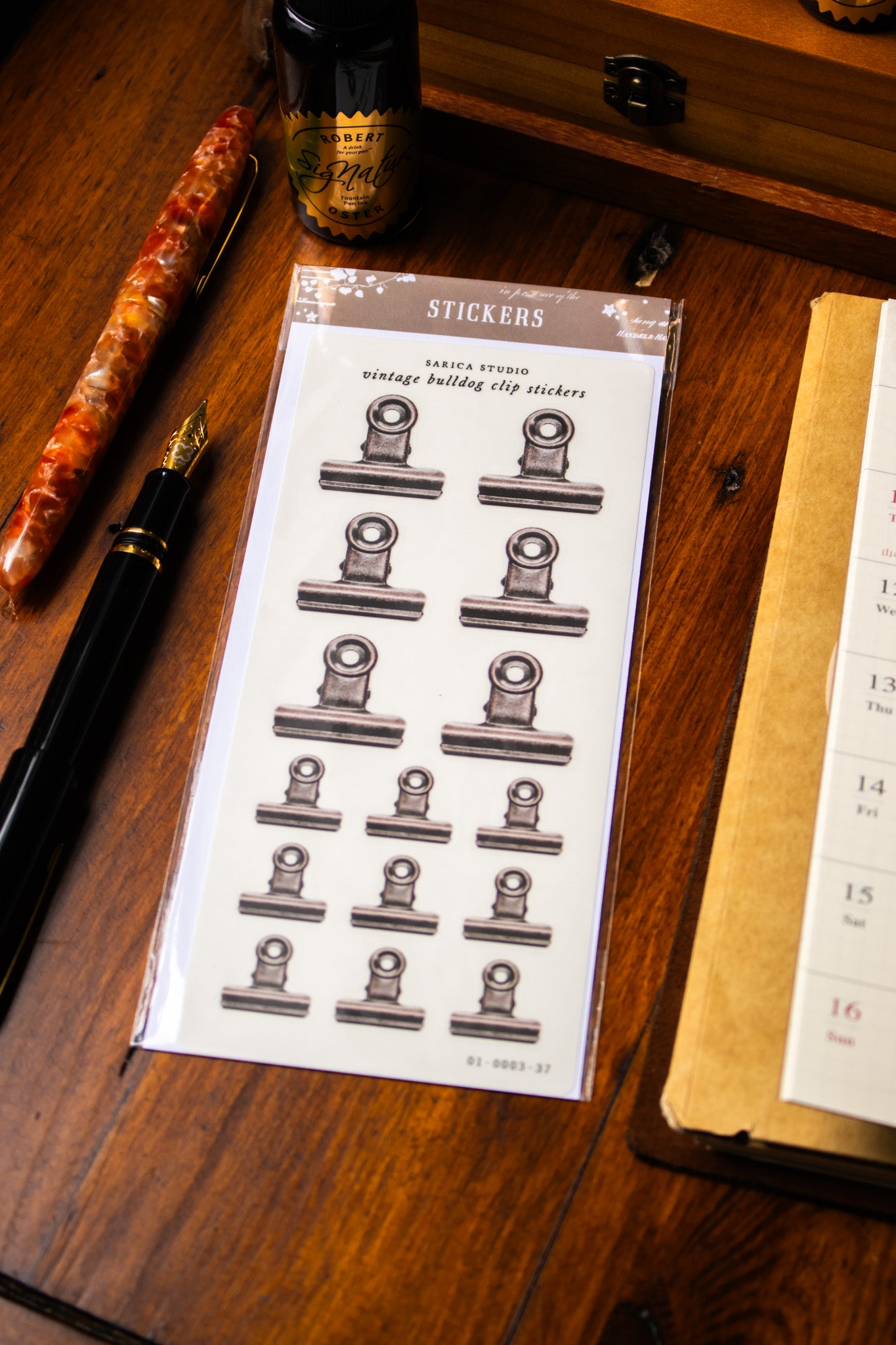 Vintage Bulldog Clip Stickers