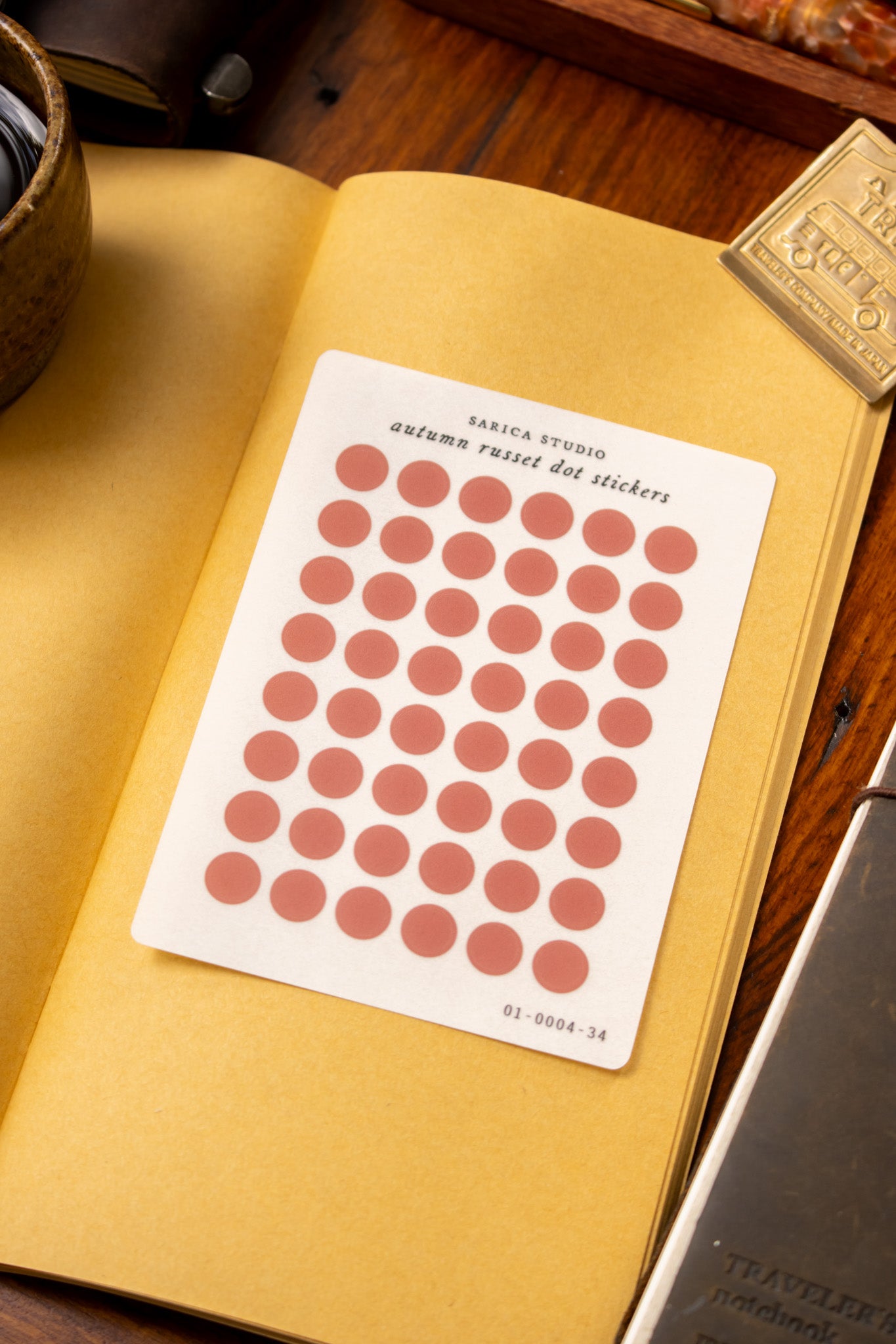 Autumn Russet Mini Dot Stickers
