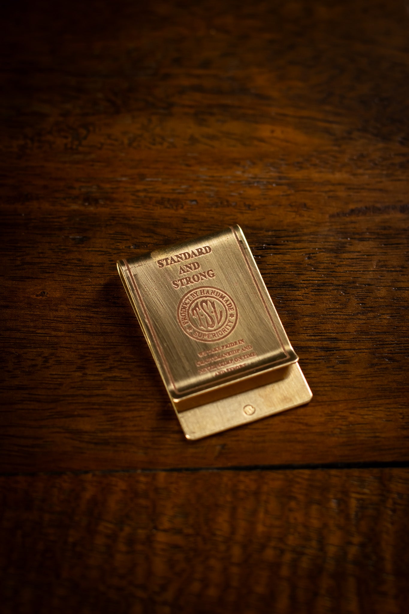 Brass Paper/Money Clip - T.S.L. Round Logo