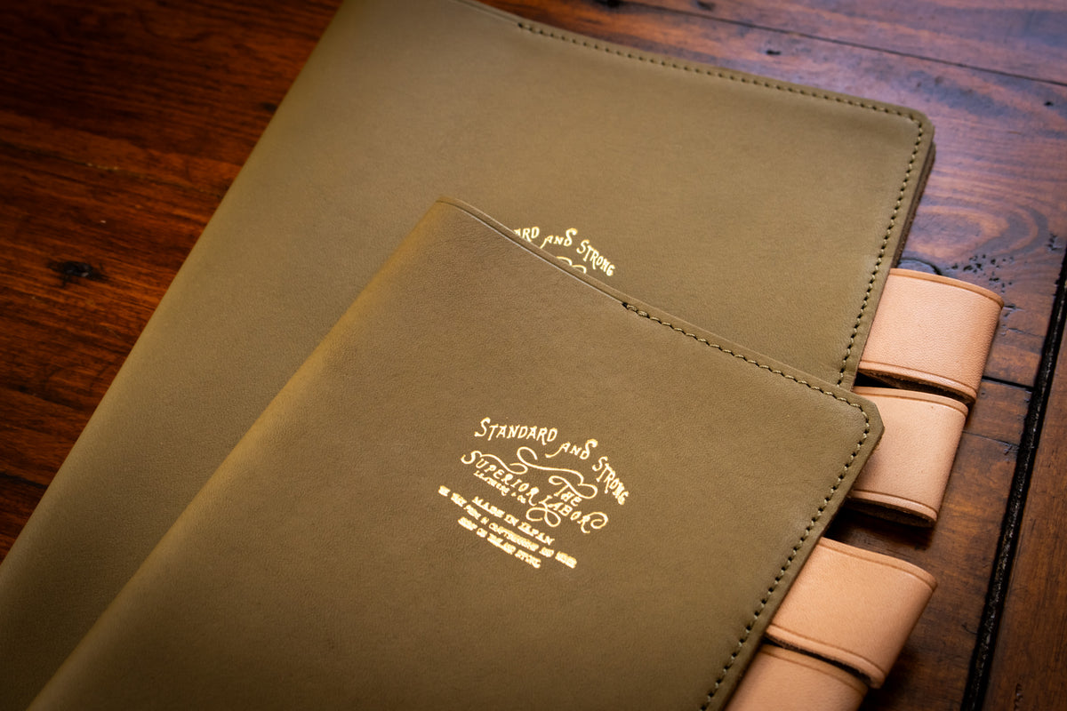 A5 Note Keeper - Glove Leather Olive