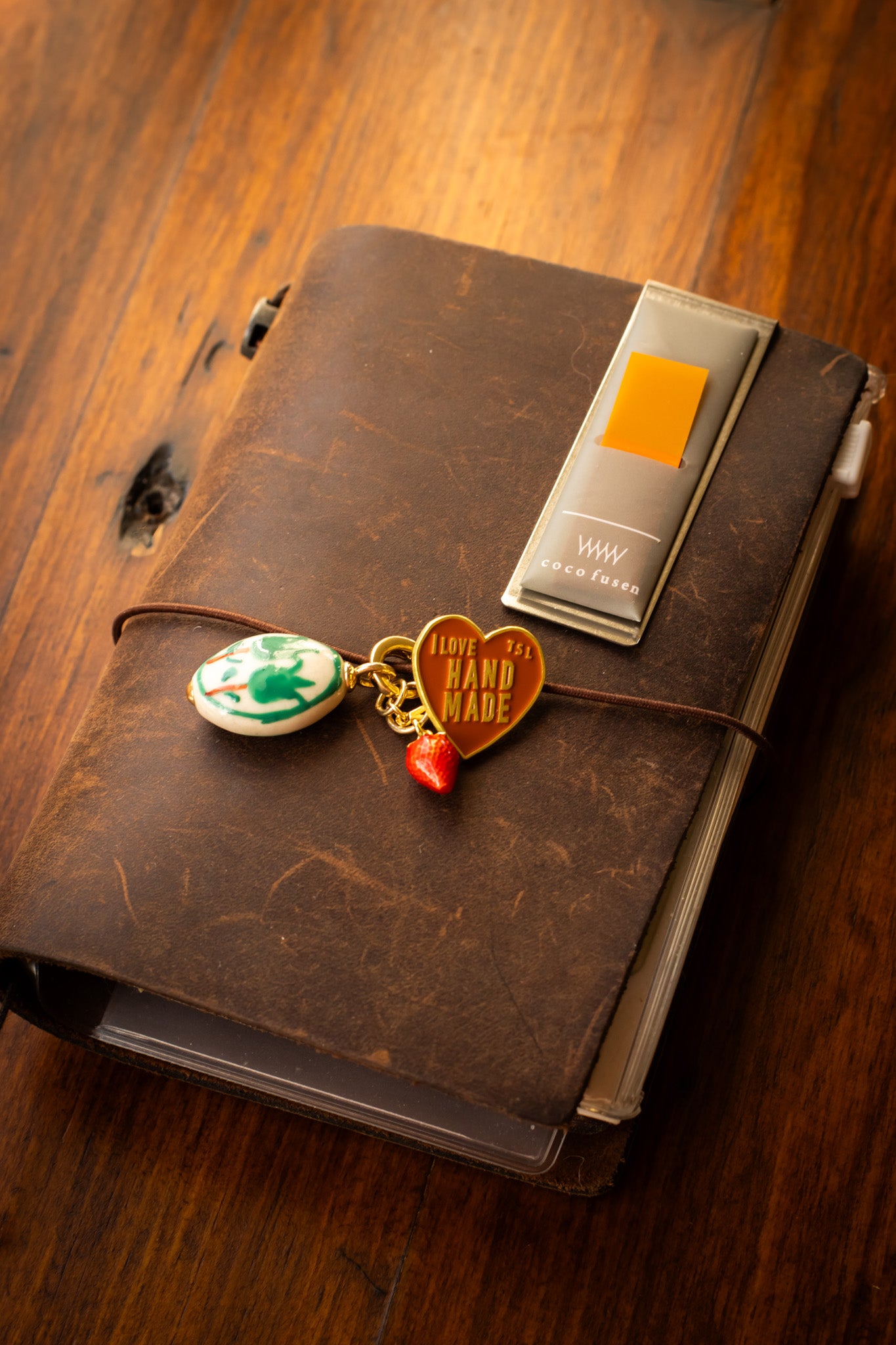 Brass Heart Logo Concho - Light Brown