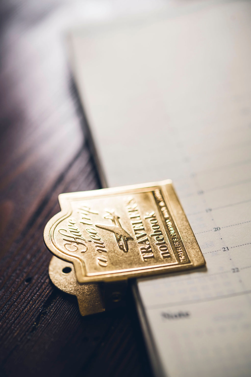 TRAVELER'S Notebook Brass Clip - Airplane