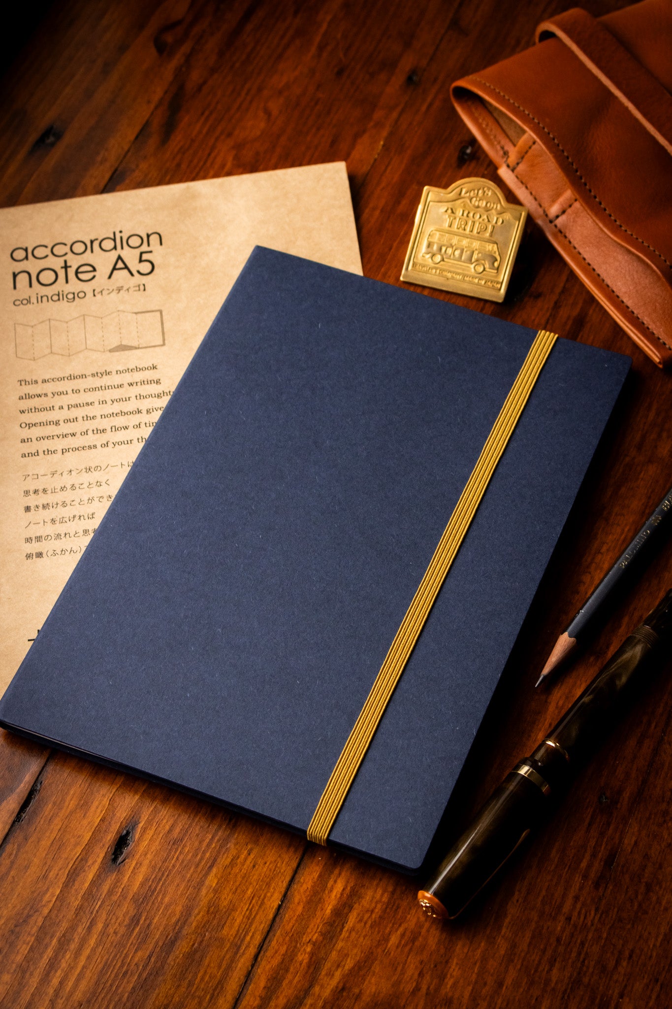 Accordion Notebook - A5 Indigo