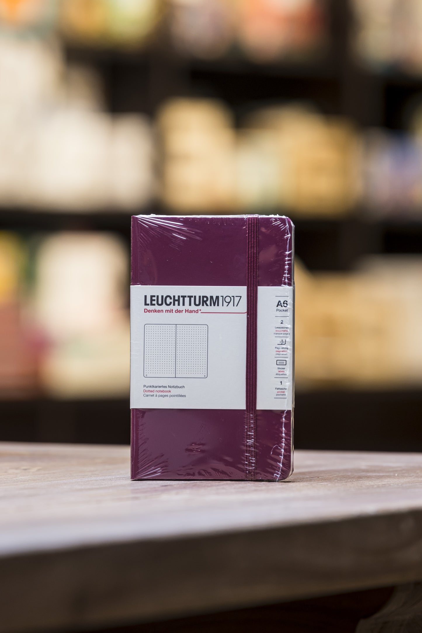 A6 Pocket - Port Red Dotted