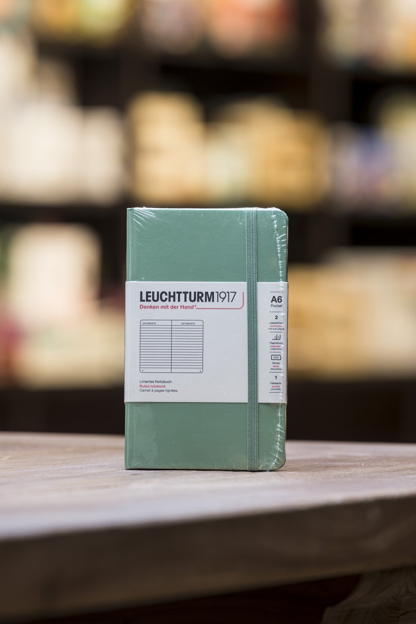 A6 Pocket - Sage Ruled