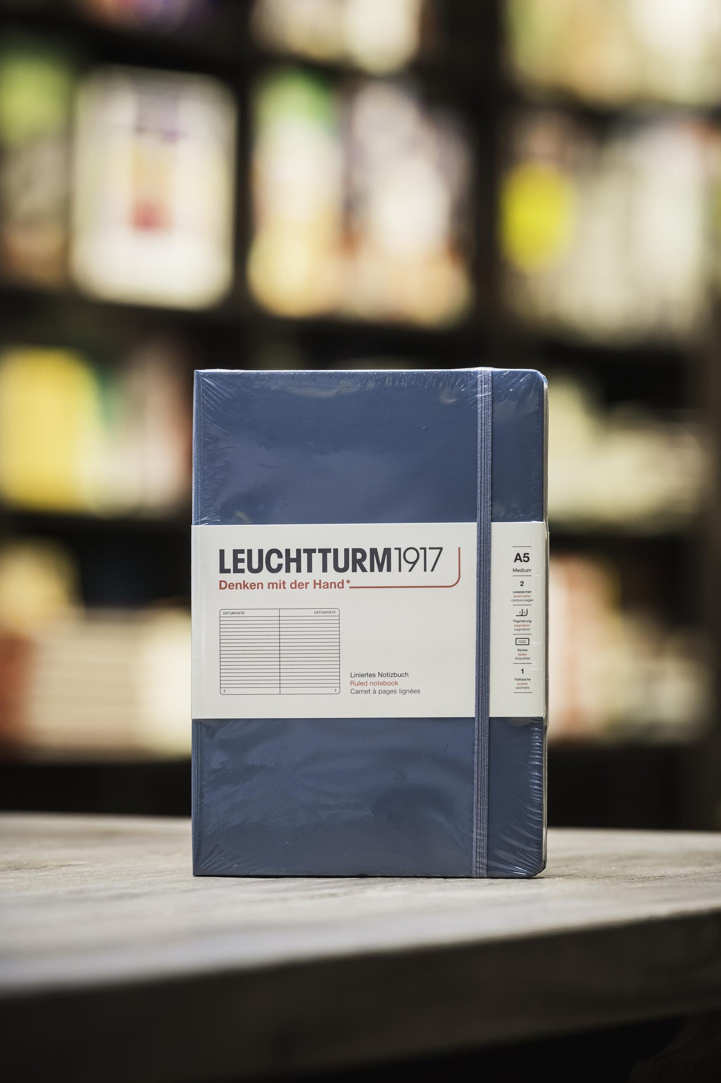 A5 Hard - Stone Blue Ruled