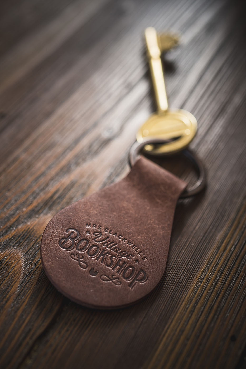 Leather Keyring - Chestnut