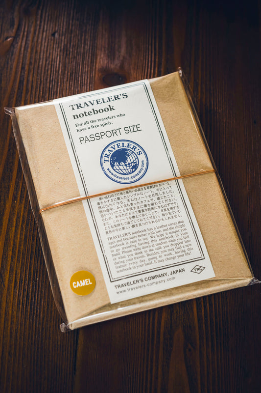 TRAVELER'S Leather Cover - Camel (Passport)