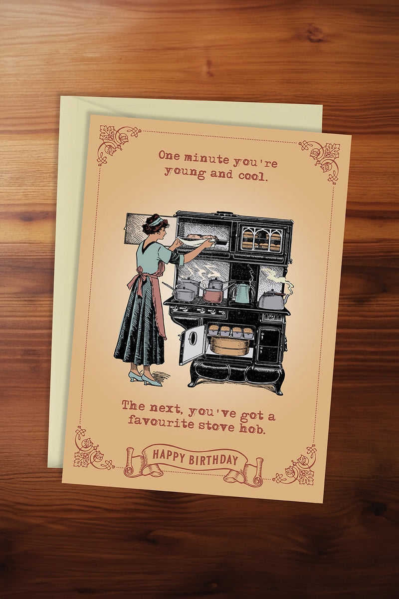 Young and Cool: Stove Top Card