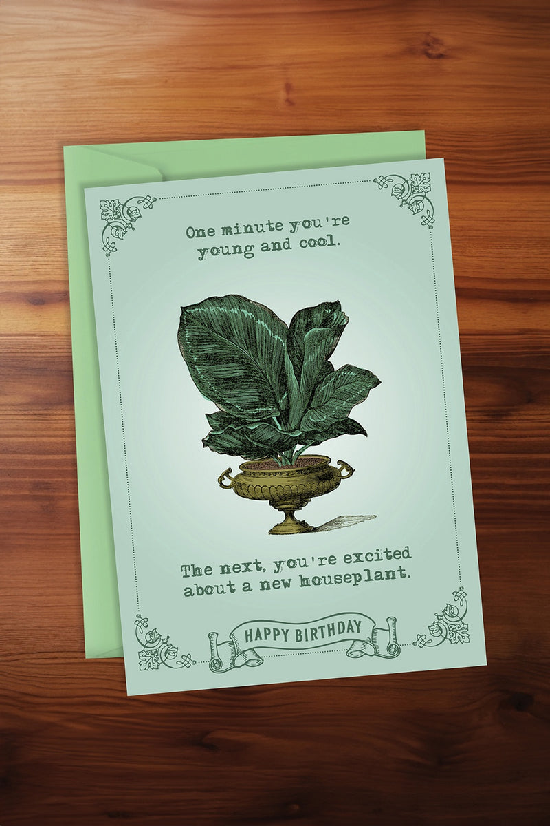 Young and Cool: Houseplant Card