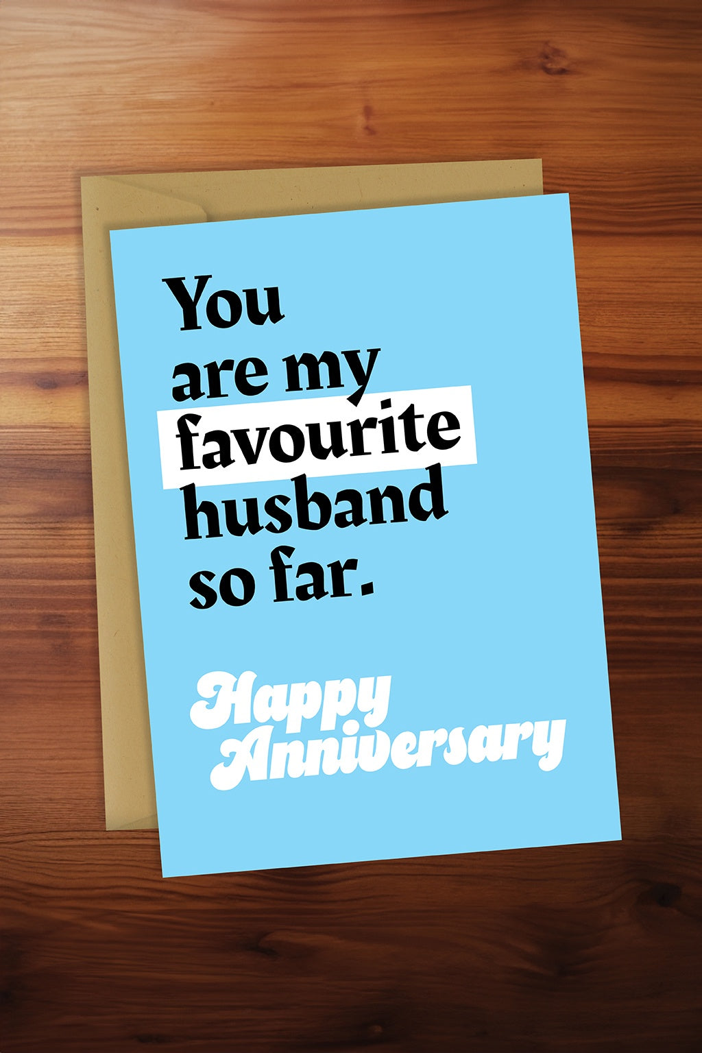 Favourite Husband So Far Card Blue
