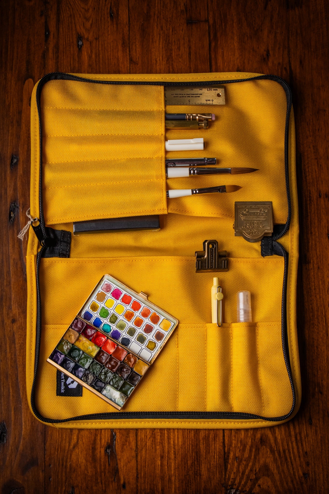 Art Toolkit Zip Case - A5 Yellow