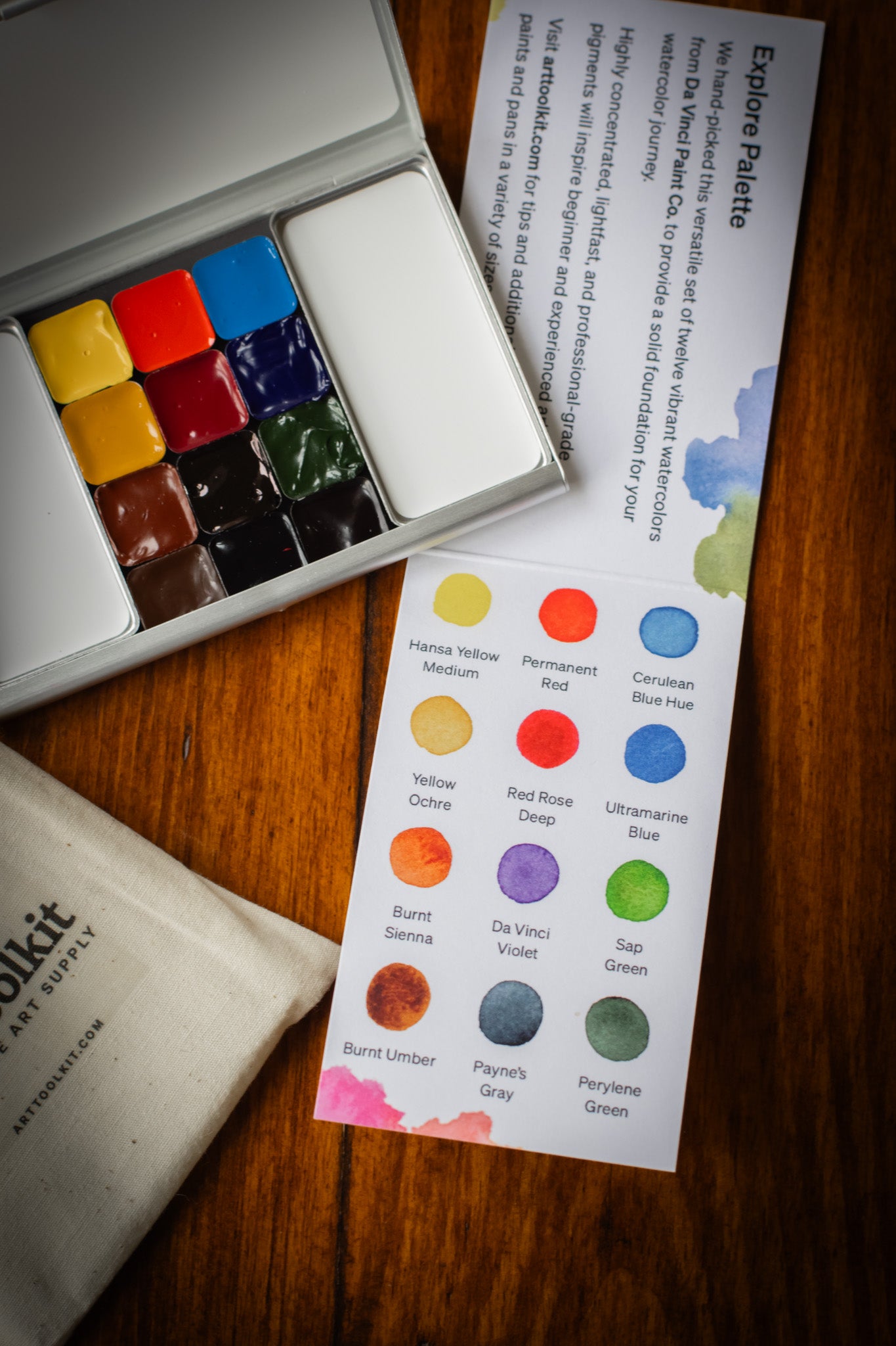 Watercolour Palette - Explore (Pre-Filled)