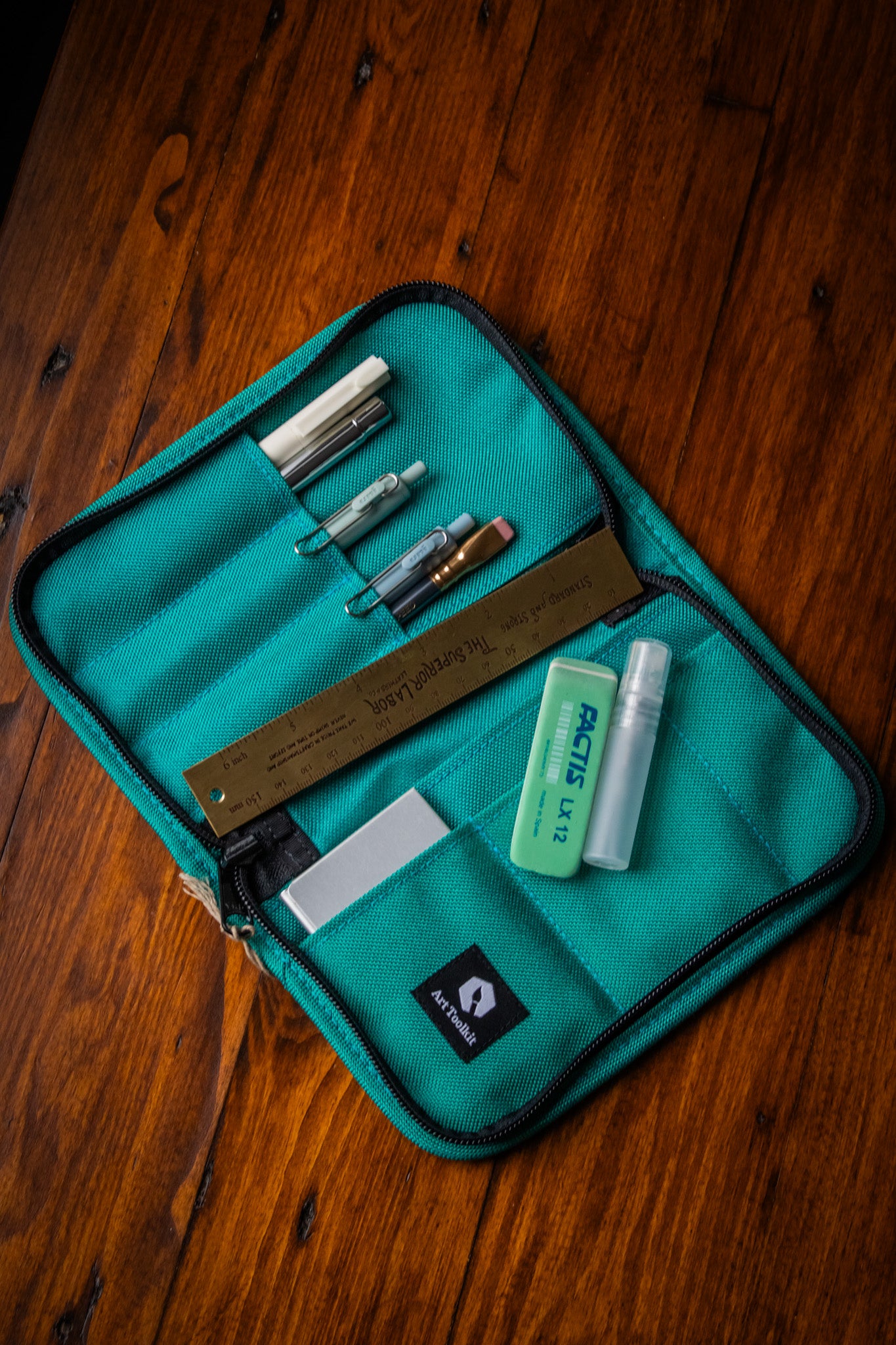 Art Toolkit Zip Case - Aqua
