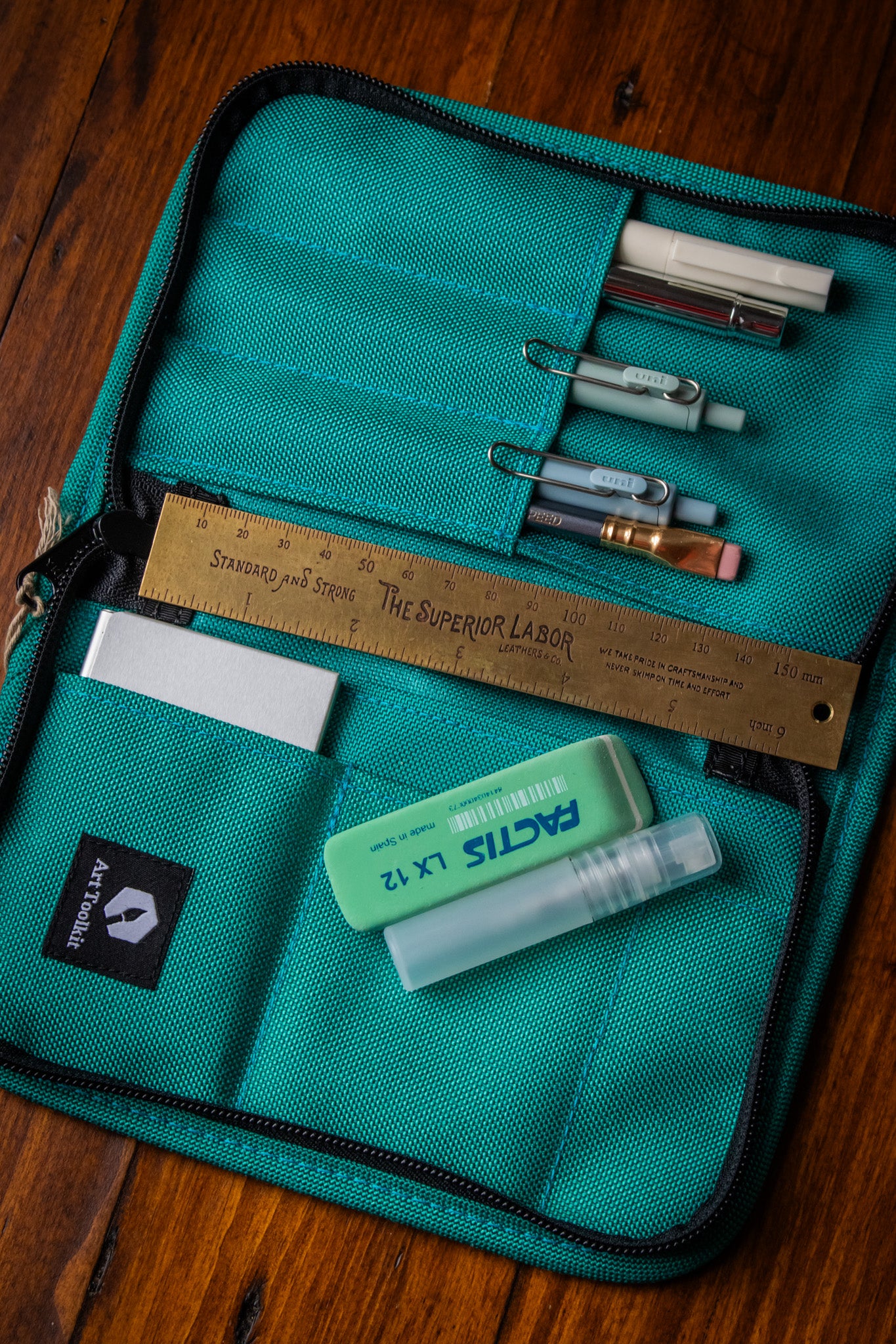 Art Toolkit Zip Case - Aqua