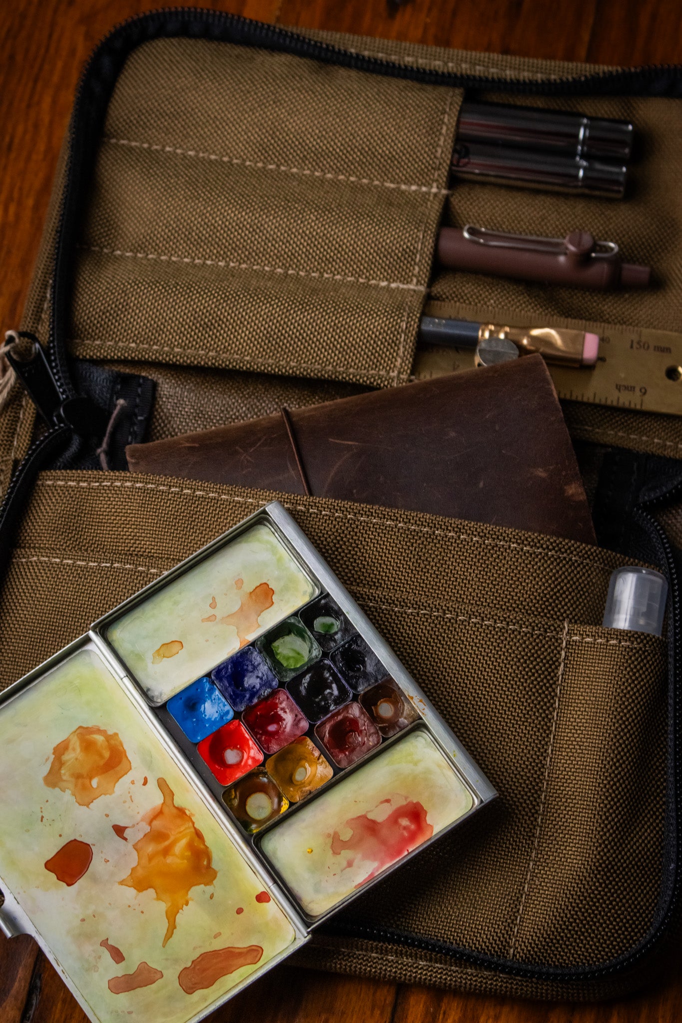 Art Toolkit Zip Case - Umber