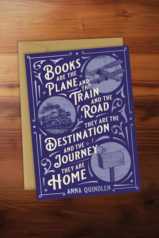 Plane Train Destination Card