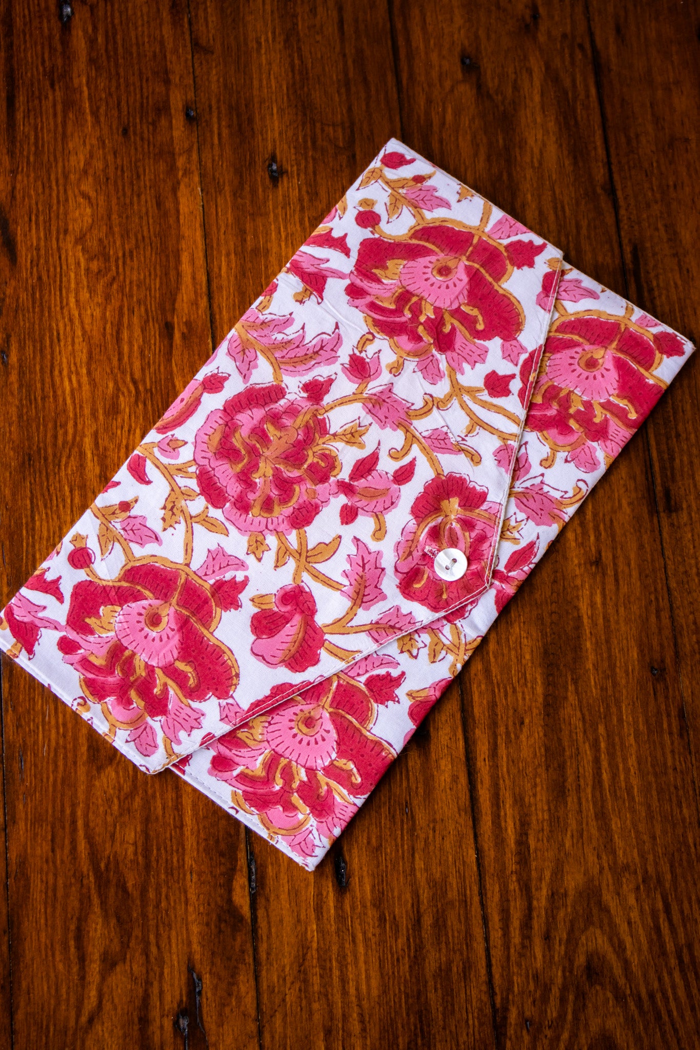 Book Envelope - Pink & Red Floral