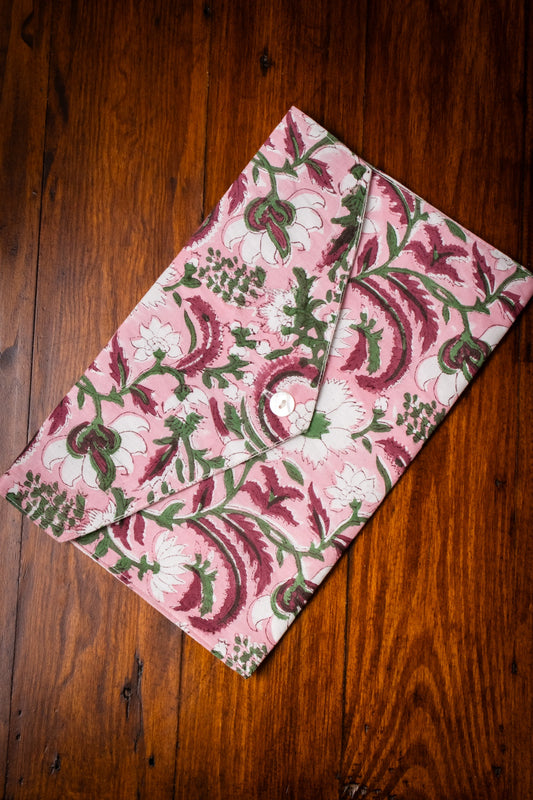 Book Envelope - Pink Vine