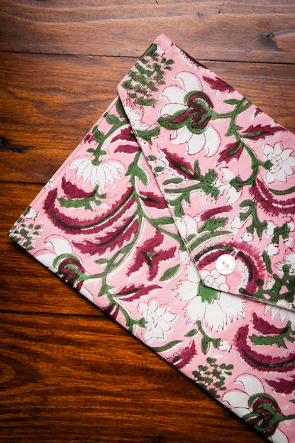 Book Envelope - Pink Vine