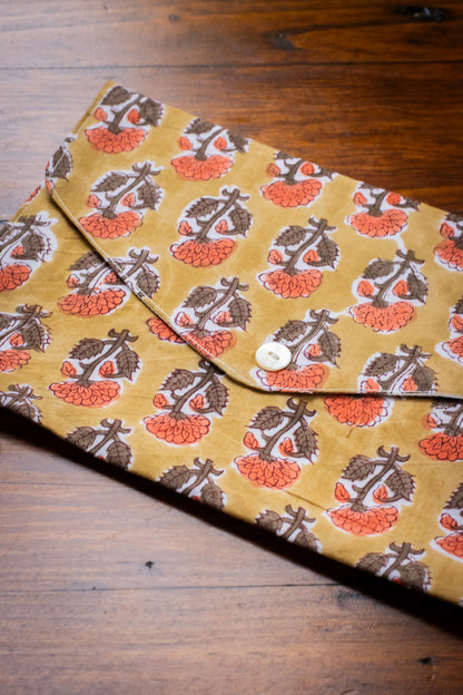 Book Envelope - Vintage Saffron