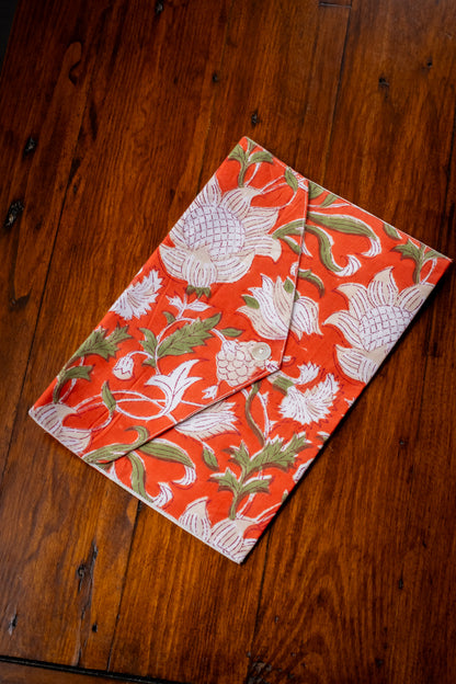 Book Envelope - Coral Garden Bloom