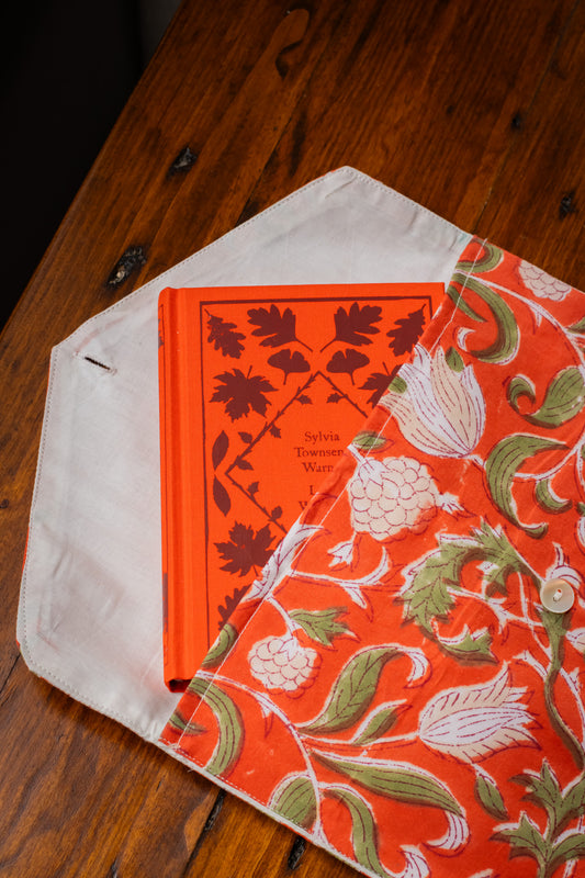 Book Envelope - Coral Garden Bloom